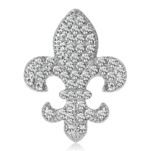 Vintage Alloy Fleur De Lis Badge Brooch For Apparel Decoration