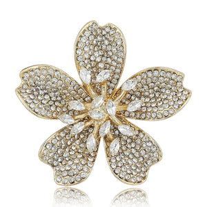 Alloy Sakura Flower Brooch For Elegant Fashion Clothing Accessories