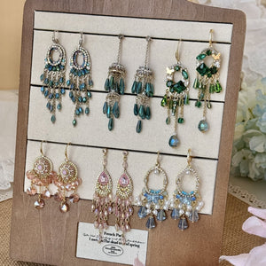 Bohemian Geometric Tassel Alloy Hook Drop Earrings, Unique Ethnic Style Fashion Jewelry