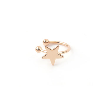 Seven Gold and Silver Star Heart Moon U Shape Ear Clips