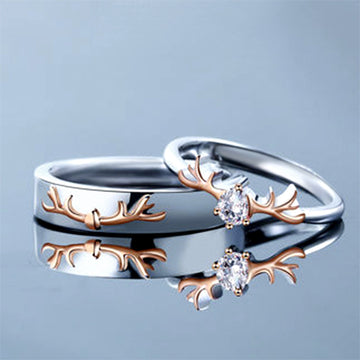 Two Tone Antler Open Ring in Two Designs Jewelry Accessory