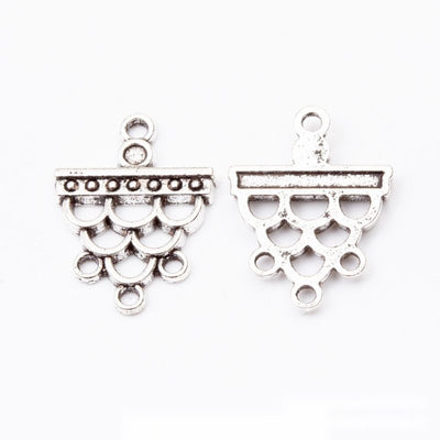 Group view of chandelier connector styles on a white background