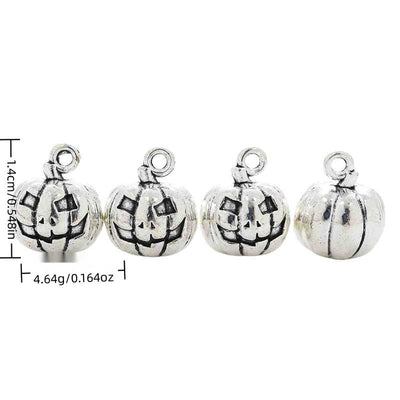 Striped Pumpkin metal charm displaying front and reverse sides