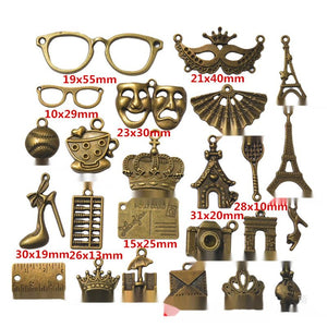 Mixed Travel Fashion and Royalty Metal Charm Assortment