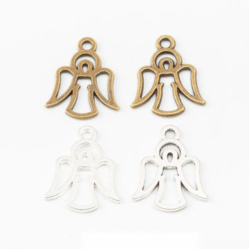 Openwork Angel Metal Charm Pendant For Jewelry Making