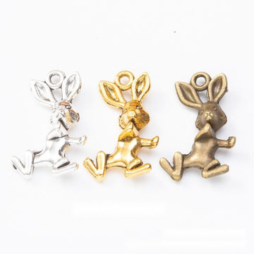 Running Rabbit Metal Charm in Three Metallic Finishes