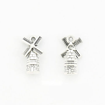 Windmill Charm DIY Metal Pendant for Jewelry Making
