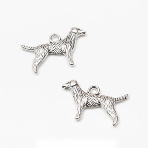 Standing Hound Detailed Metal Charm in 1 Finish for Crafting