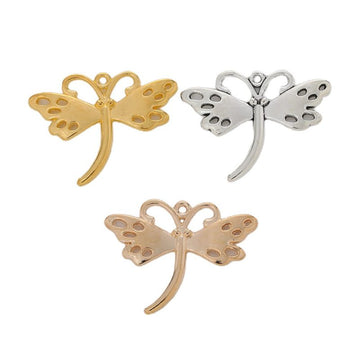 Openwork Dragonfly Metal Charm Pendant For Jewelry Making And Craft Projects