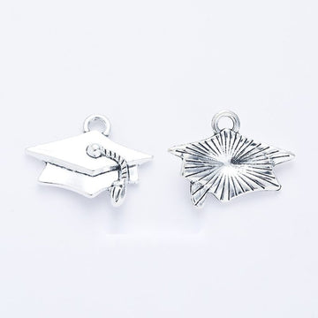 Graduation Cap Charm Metal Pendant for Jewelry Making