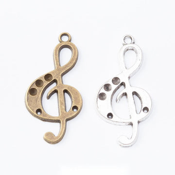Treble Clef Metal Charm 2 Finish Options Craft Supply