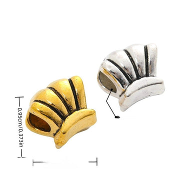 Shell Slider Bead in 2 Metal Finishes for Jewelry Making
