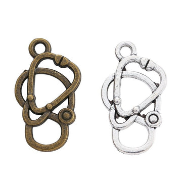 Stethoscope Vintage Metal Charm Pendant for Jewelry Making