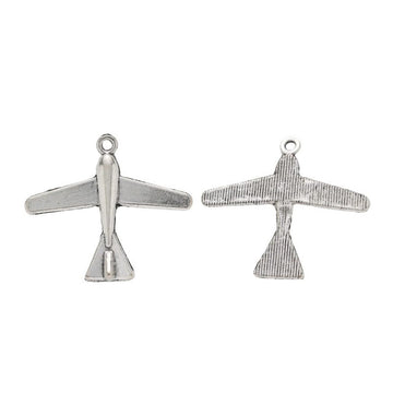 Passenger Airplane Vintage Metal Charm Pendant for Jewelry Making