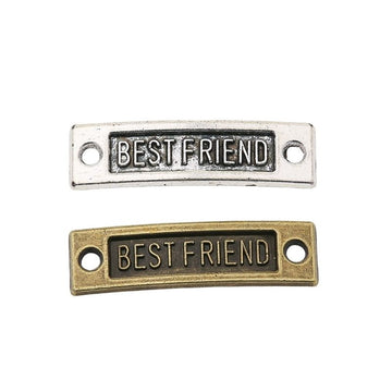Best Friend Curved Two Loop Connector in Two Finishes
