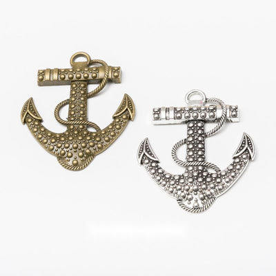 Textured Anchor Charm front product view