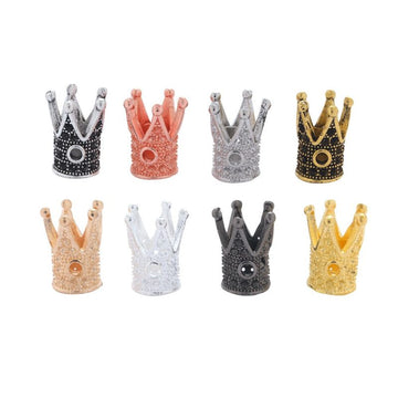 Openwork Crown Metal Charm in 8 Pictured Finishes Jewelry