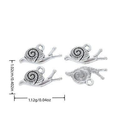 Antique Silver detailed snail charm shown in product image 1