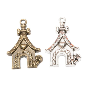 Doghouse Vintage Metal Charm Pendant for Jewelry Making