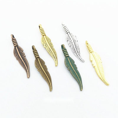 Group view of the available slender feather charms