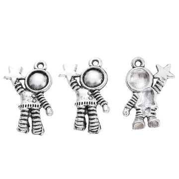 Astronaut With Star Charm In 1 Metal Finish For Jewelry Making