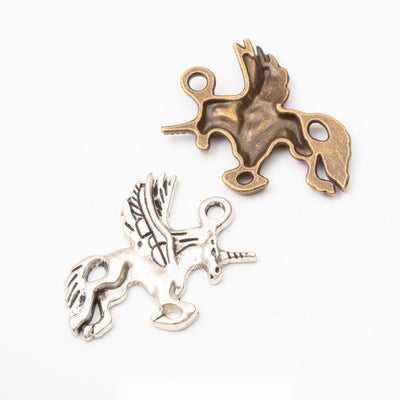Winged Pegasus metal design group view on a light background