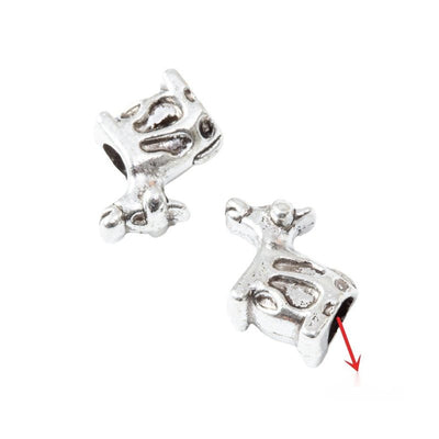 Cow Shape Large Hole Metal Bead shown in the available visible finishes
