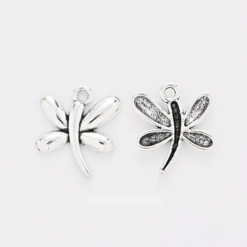 Curved Dragonfly Charm Metal Pendant for Jewelry Making
