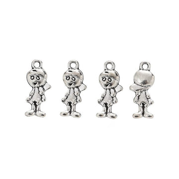 Hat Girl Detailed Metal Charm in 1 Finish for Crafting
