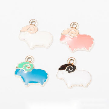 Vintage Colorful Sheep Charms in Multiple Finishes for Jewelry Making
