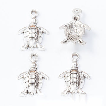 Segmented Shell Sea Turtle Charm in 1 Finish for Jewelry Making