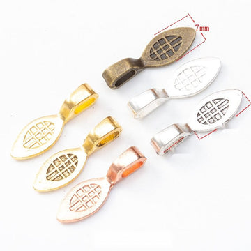 Leaf Shaped Glue On Pendant Bail in Six Metal Finishes