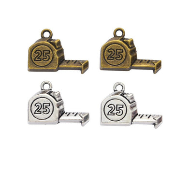 Tape Measure Number 25 Charm in 2 Pictured Finishes