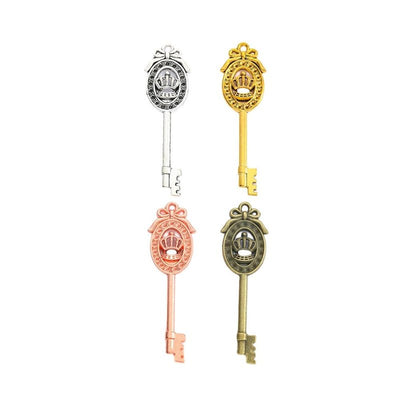 Crown Key Charm finish comparison on a white background