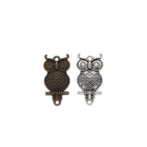 Long Body Owl Charm Metal Pendant for Jewelry Making