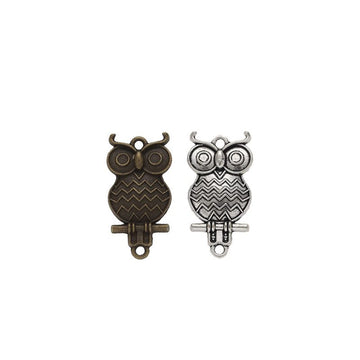 Long Body Owl Charm Metal Pendant for Jewelry Making