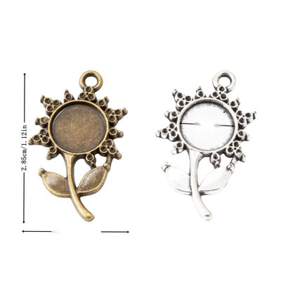 Sunflower Bezel Setting finish comparison on a white background