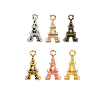 Eiffel Tower Metal Charms in Six Metallic Finishes