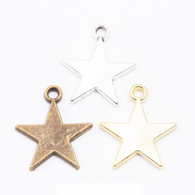 Plain Five Point Star Charm front product view
