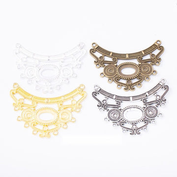 Oval Tag Multi-Loop Metal Connector Components in 4 Finishes