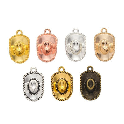 Group view of the available cowboy hat charms
