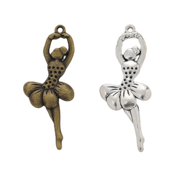 Ballet Dancer Metal Charms in Two Antique Finishes