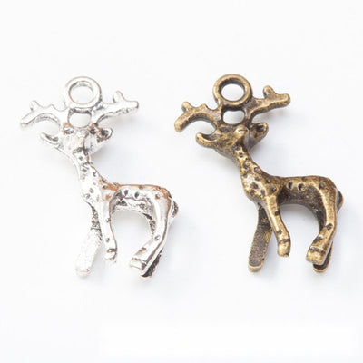 Grouped front views of spotted deer charms