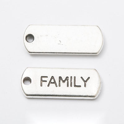 Family Word Charm shown on a white background