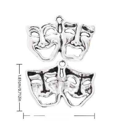 Comedy and Tragedy Masks components shown from the front in all pictured options