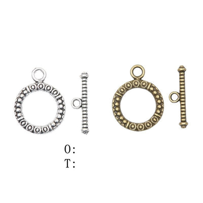 Toggle Clasp metal component, front grouping showing the available finishes.