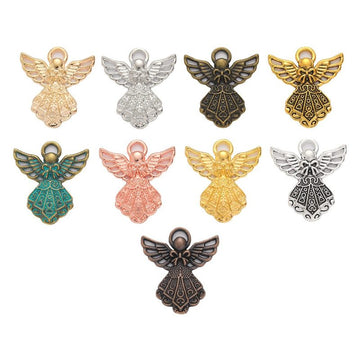 Embossed Angel Metal Charms in Nine Finish Options