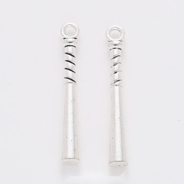 Slender Golf Club Metal Charm for Jewelry Making in Antique Silver