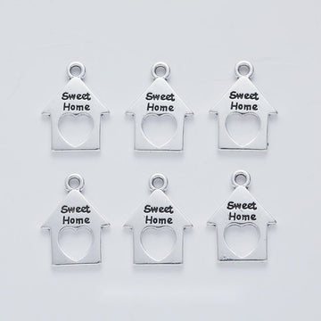 Sweet Home House Charm Metal Pendant for Jewelry Making
