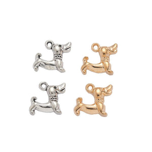 Leaping Fawn Detailed Metal Charm in 2 Finishes for Crafting